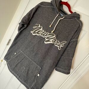 PJ Mark Hoodie Large ties, pockets black/white